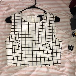 Zipper Back Crop Top